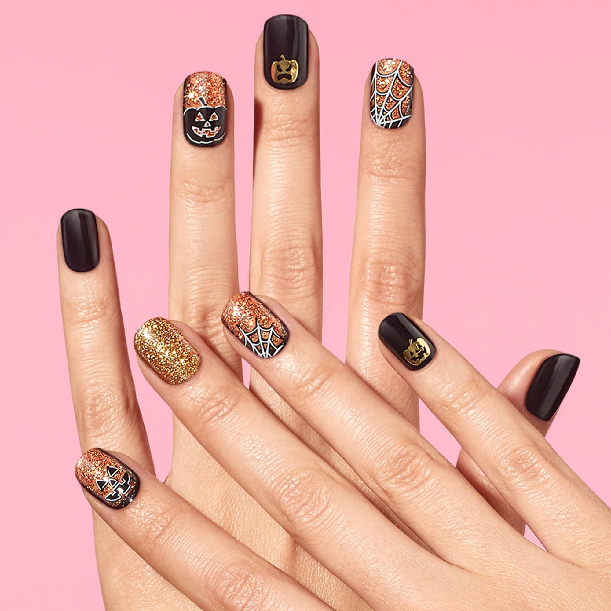 Dashing Diva Gloss Halloween Nail Strips - Twisted Nightmare | UV Free, Long Lasting, Cute Halloween Gel Nail Stickers | Contains 32 Nail Wraps, 1 Prep Pad, 1 Nail File - Image 3
