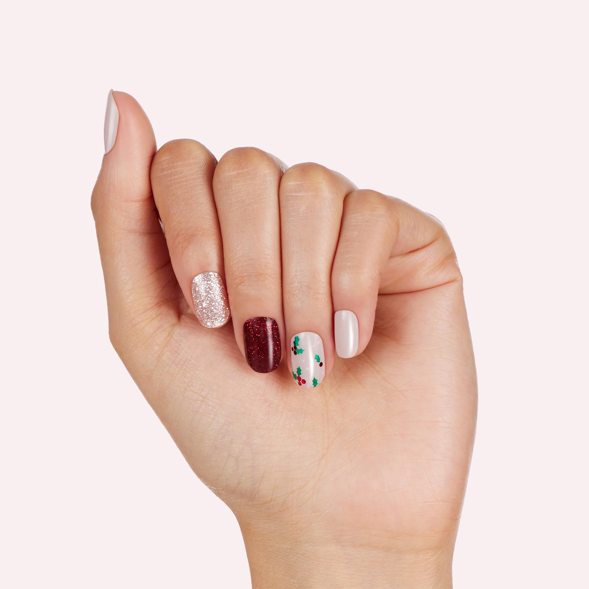 Dashing Diva Gloss Nail Strips - [Holly] Wood | UV Free, Chip Resistant, Long Lasting Gel Nail Stickers | Contains 32 Nail Wraps, 1 Prep Pad, 1 Nail File - Image 3