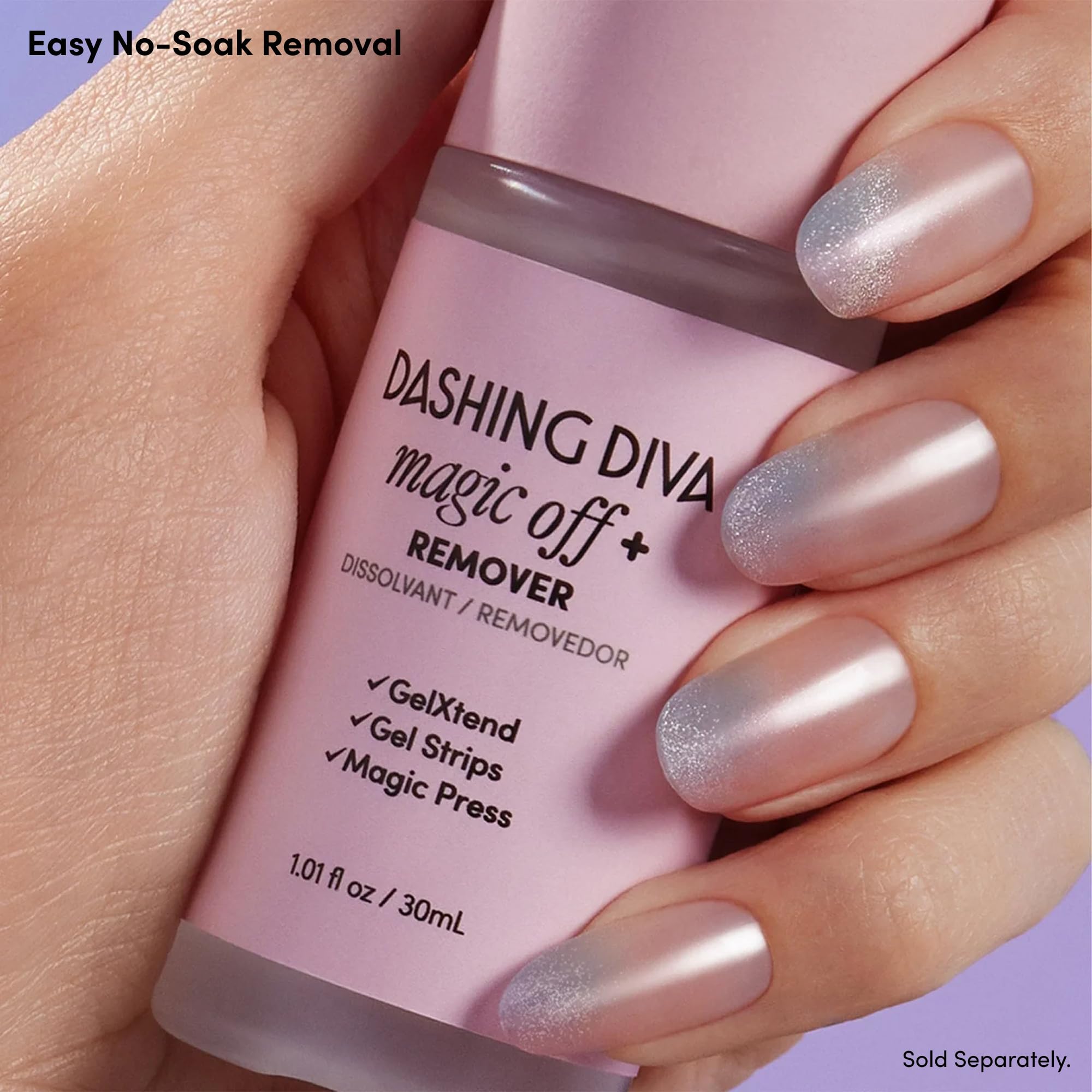 Dashing Diva Glaze Kit - By The Fire Place - Long Lasting, Chip Resistant, Semi-Cured Gel Nail Strips - 5-Piece Manicure Set with 32 Strips and Mini LED Lamp - Image 8