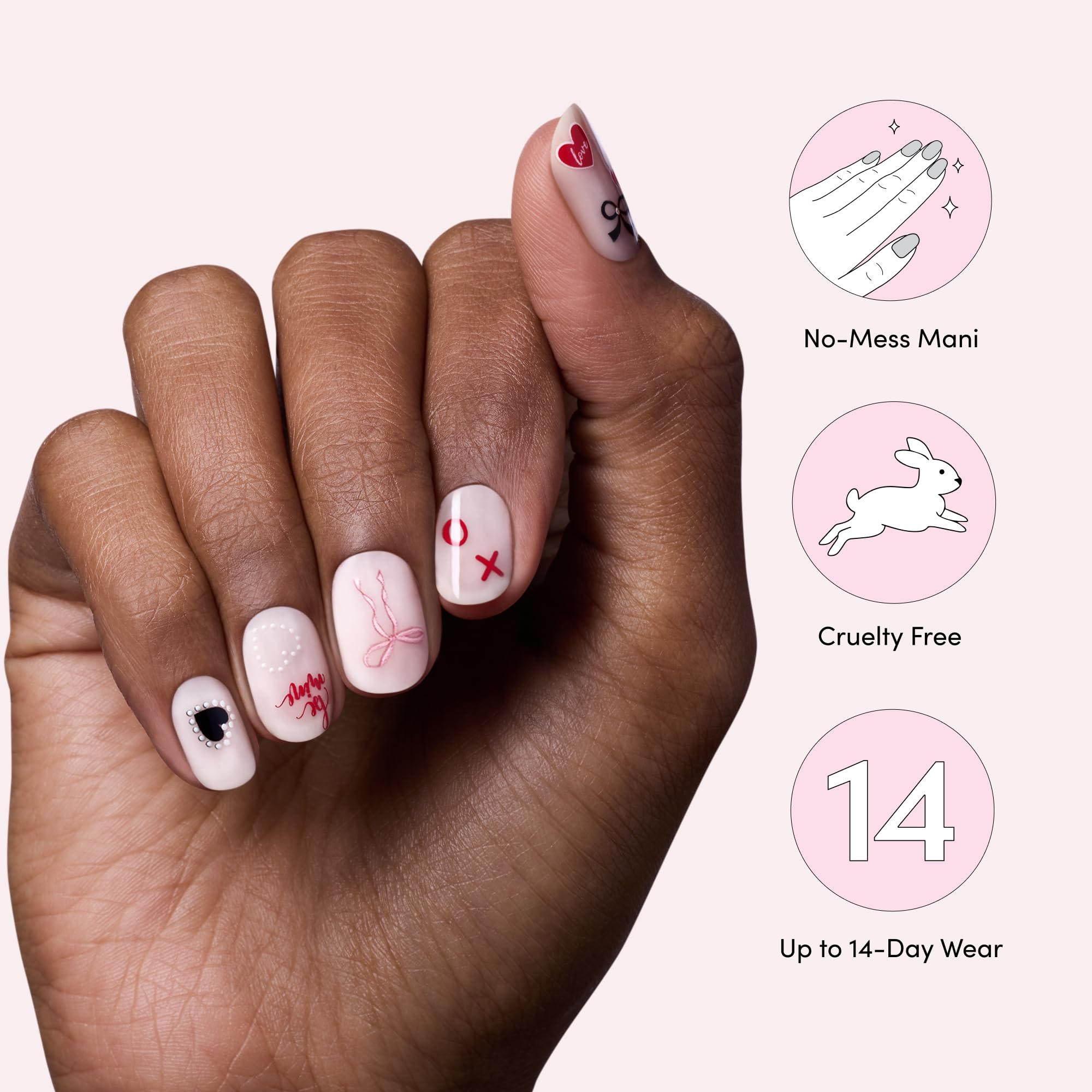 Dashing Diva Magic Pick Nail Stickers - Secret Love Letter - Premium Nail Art - Comes with 50+ Stickers and 2 Precision Placement Tools - Image 4