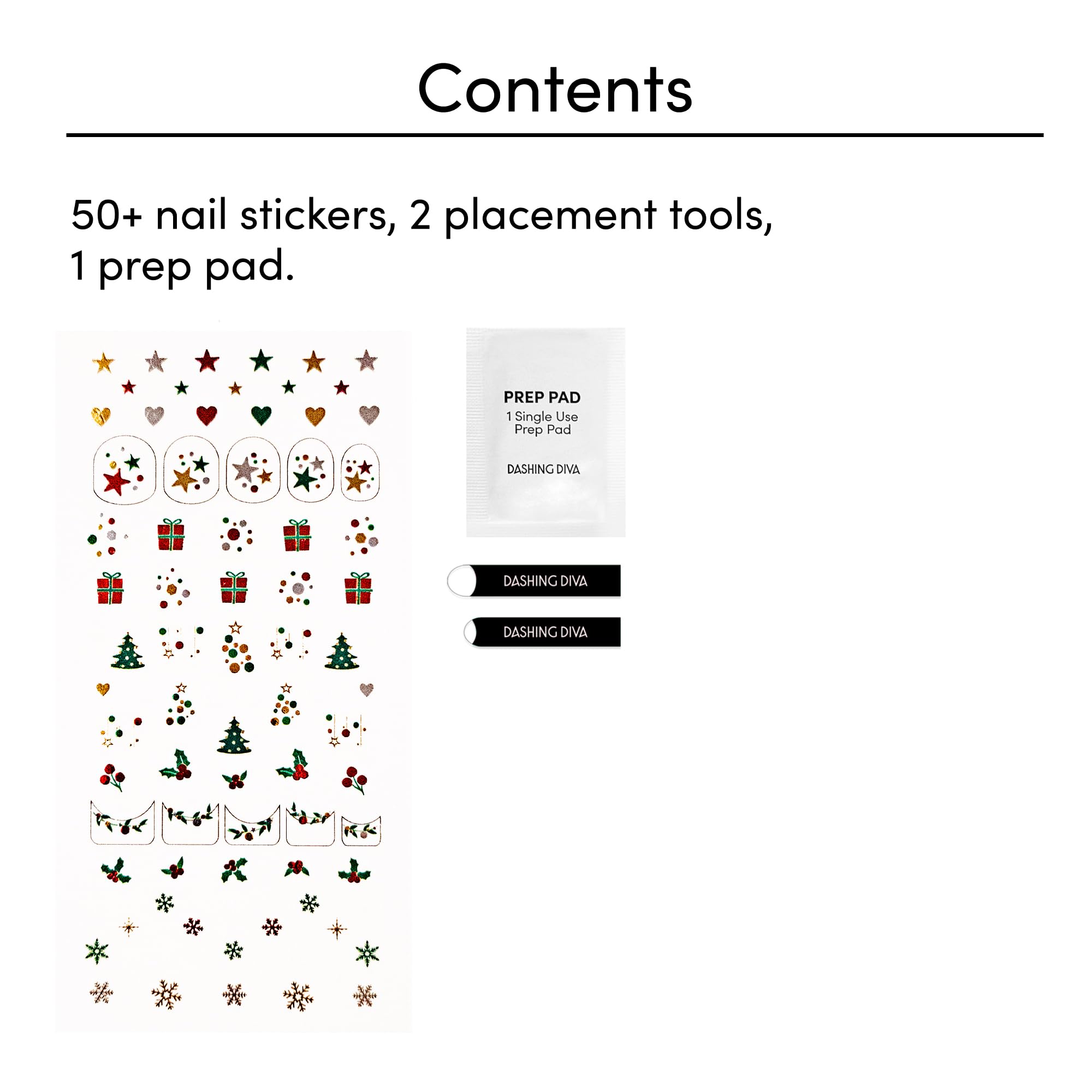 Dashing Diva Magic Pick Nail Stickers - Under The Tree | Easy Nail Art | 50+ Stickers and 2 Precision Placement Tools - Image 3