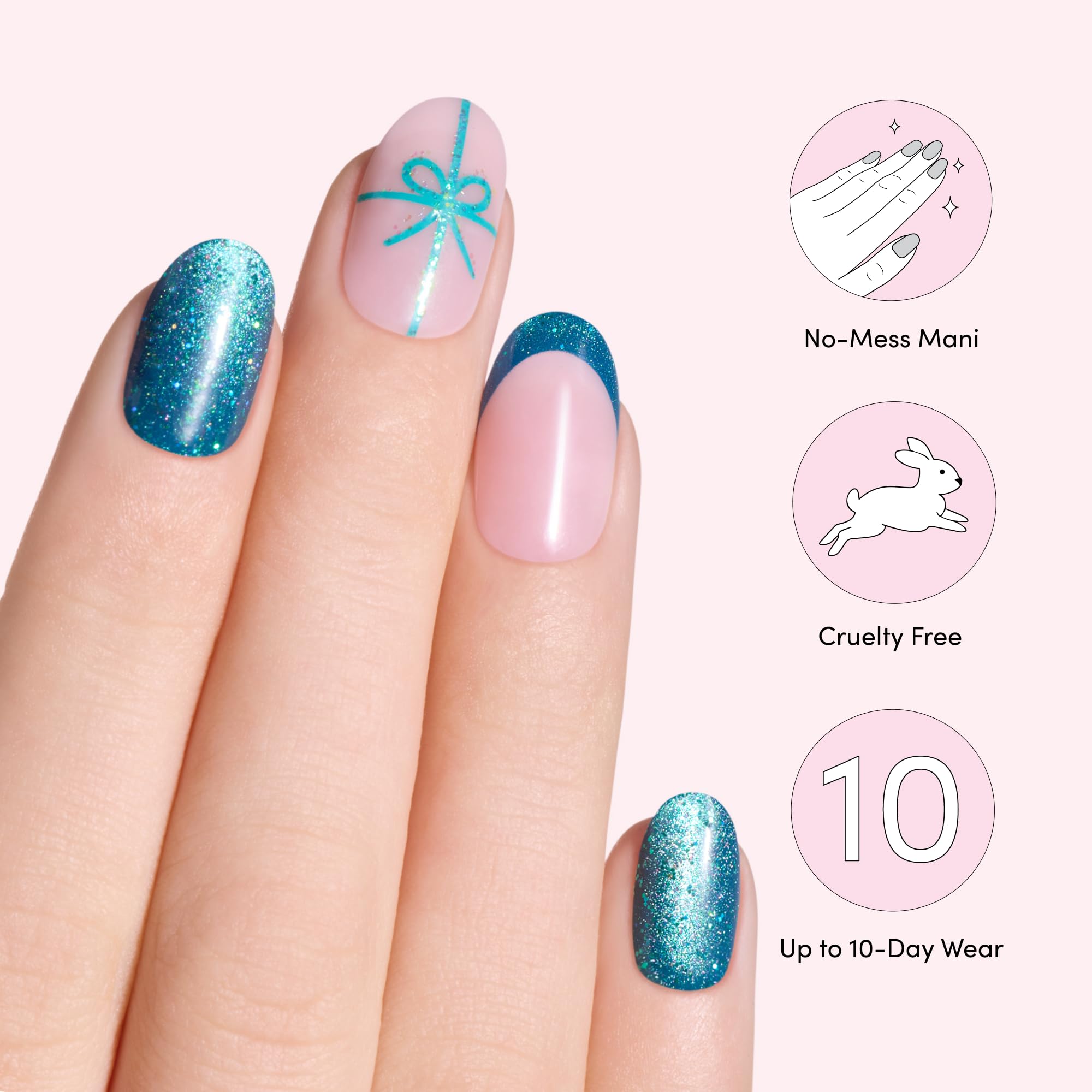 Dashing Diva Magic Press Magnetic Nail Set - Bow Down - Medium Almond Press Ons - Long Lasting Gel - Lasts Up to 10 Days - Gel Set - 4-Piece Manicure Kit with 30 Nails - Image 5