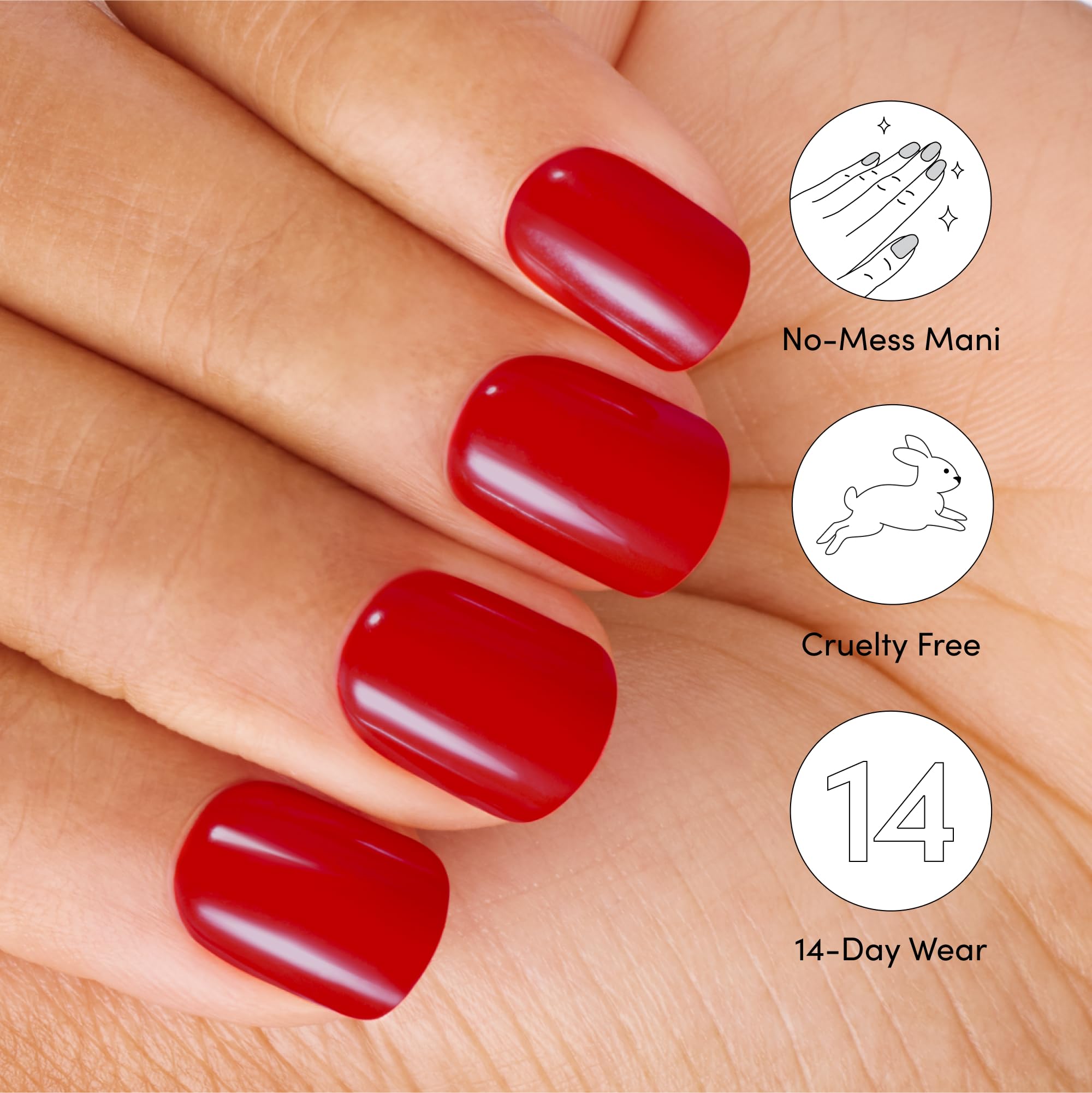 Dashing Diva Magic Press Nail Bundle - White Chocolate Cherries Collection - Short Square Press On Nails - Cherry Popsicle & Coconut Milk - Long Lasting Gel - Lasts Up to 7 Days - 2 Sets - Image 6