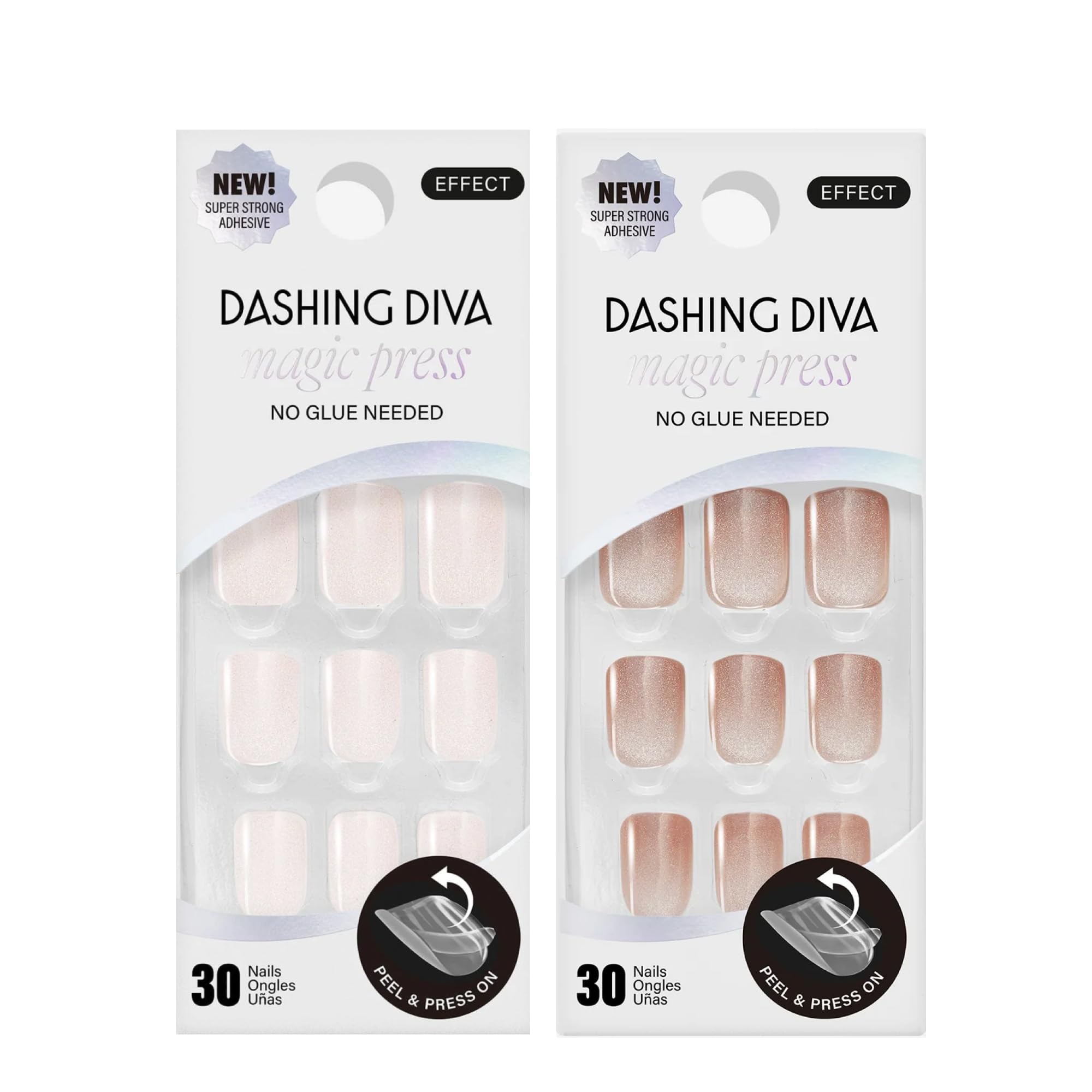 Dashing Diva Magic Press Premium Nail Bundle - Fairytale Collection - Square Shape Press On Nails - Happily Ever After & Tiki Hut - Long Lasting Gel- Lasts Up to 7 Days - 2 Sets - Image 7