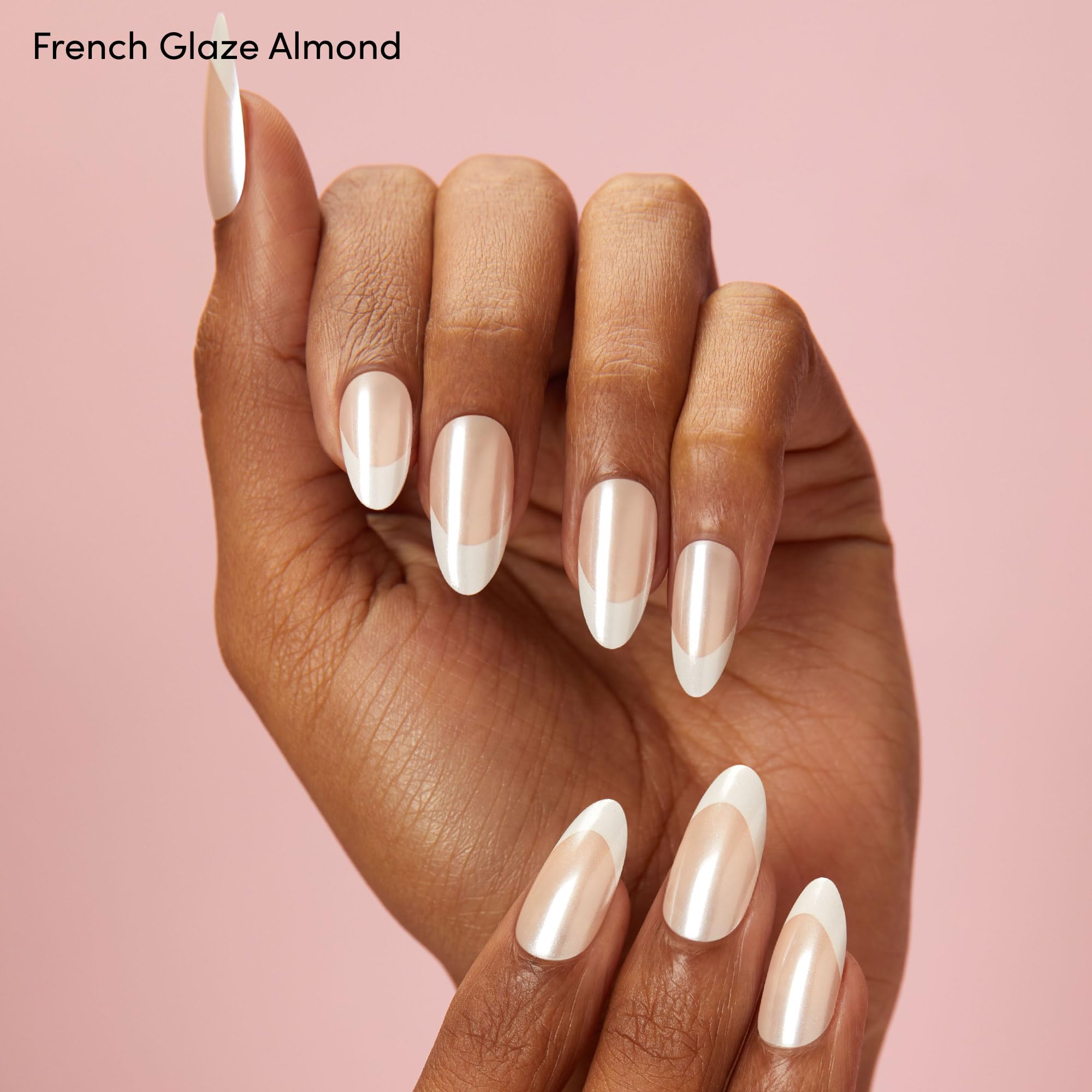 Dashing Diva Nailbliss Glazed Donut Gel Manicure Bundle - Rosewater Glaze & French Glaze - Salon Quality, Easy to Apply and Chip Resistant - Contains 2 Sets of 30 Medium Length, Almond Shaped - Image 3