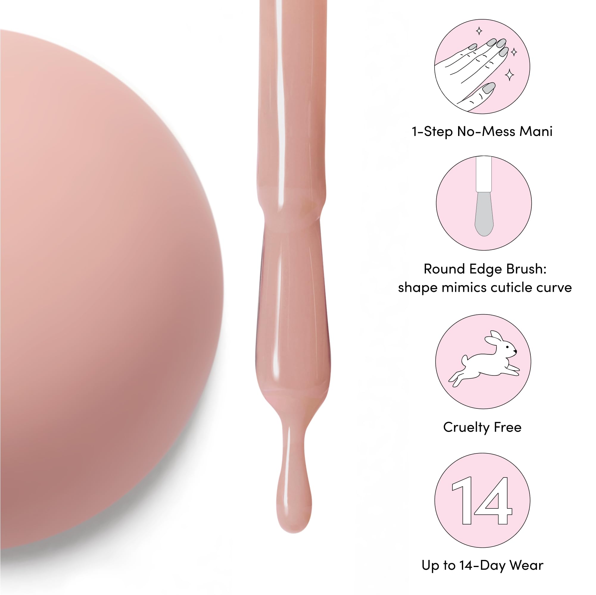 Dashing Diva One Gel Color Duo - Neutrals - Marshmallow & Kitten - 3-in-1 Base Coat, Nail Color & Top Coat - Gel Nail Polish Set - Contains 2 Colors - Image 4