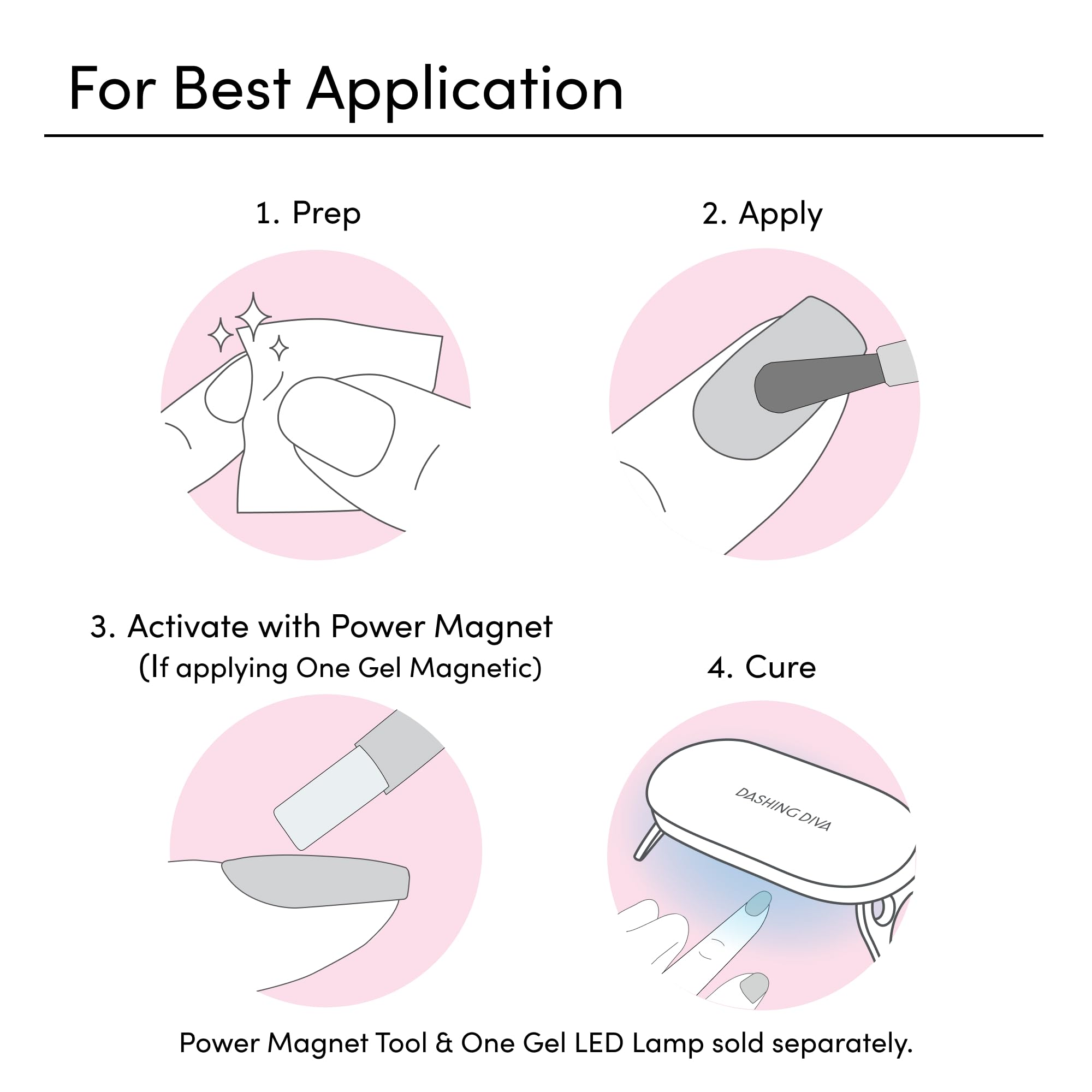 Dashing Diva One Gel Mega Bundle - Nothing But Neutrals - Includes 2 Colors, Iridescent Topper & Top Coat - 3-in-1 Base, Nail Color & Top Coat - Gel Nail Polish Set - Image 5