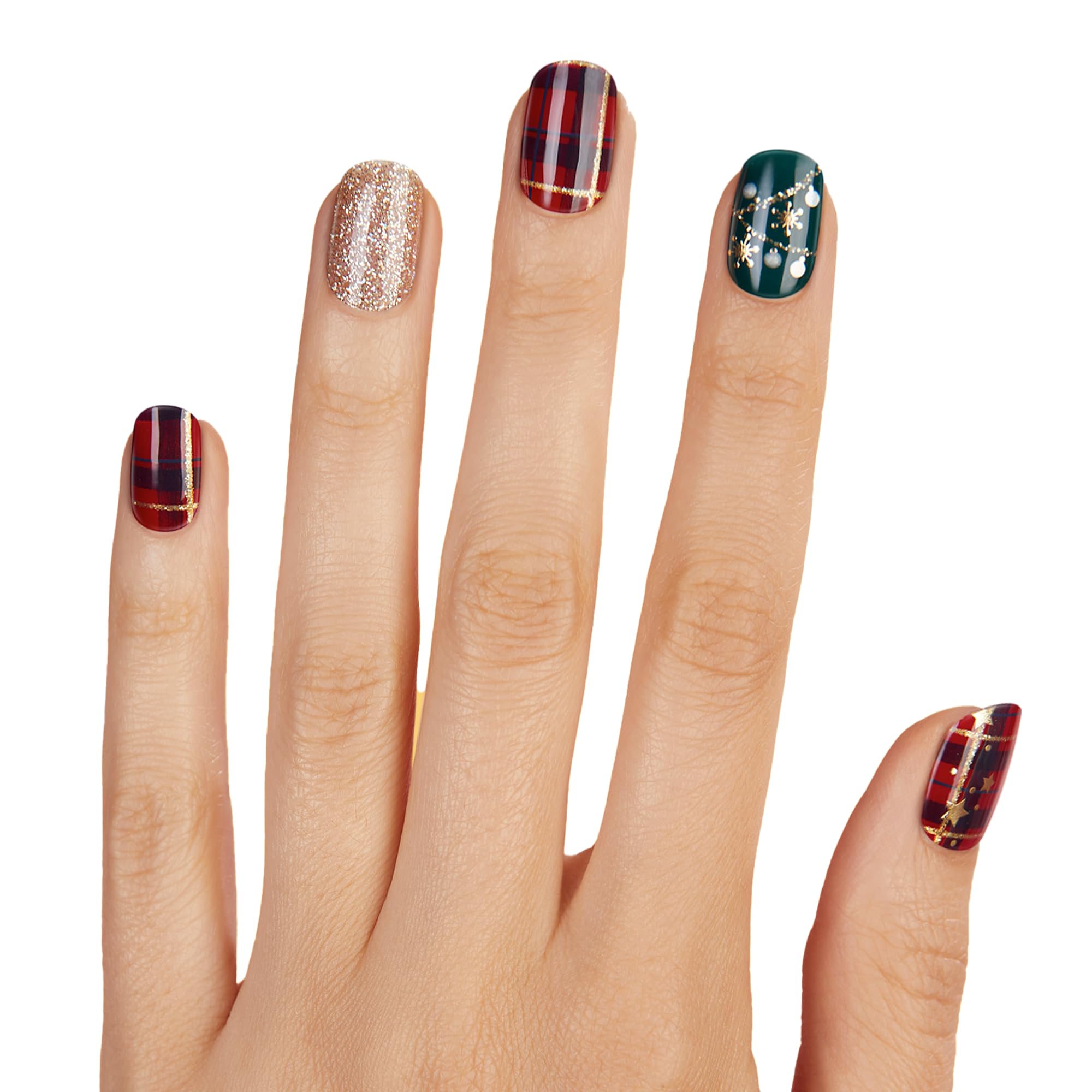 Dashing Diva Victorian Plaid Glaze Nail Strips - LED Compatible, Long Lasting, Chip Resistant, 32 Wraps, 2 Prep Pads, Nail File - Image 3